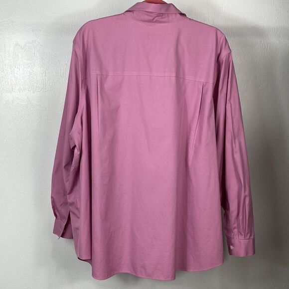 Talbots Wrinkle Resistant Pink Long Sleeves Button Down Shirt - Picture 4 of 9